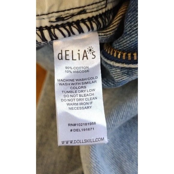 Delias Jeans Juniors XS Racer Stripe Straight Leg - Picture 8 of 16